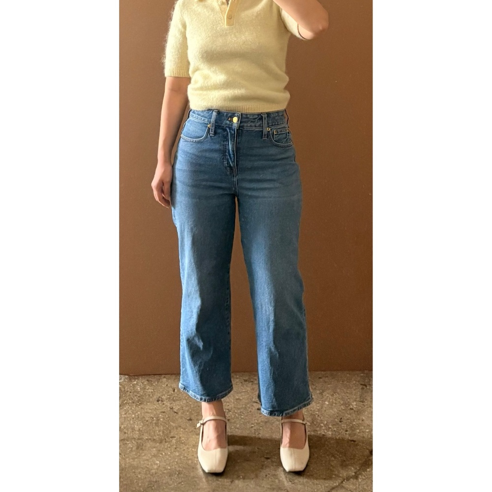 J.Crew Slim wide-leg jean in Light to Medium wash size [Petite 28]